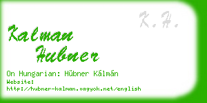 kalman hubner business card